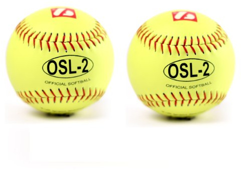 BARNETT OSL-2 palla da softball competizione, 12, giallo, 2 pezzi