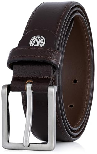 LINDENMANN Ledergürtel Herren/Gürtel Herren, Rindleder, dunkelbraun, 30mm, 919, Größe/Size:110;Farbe/Color:Braun