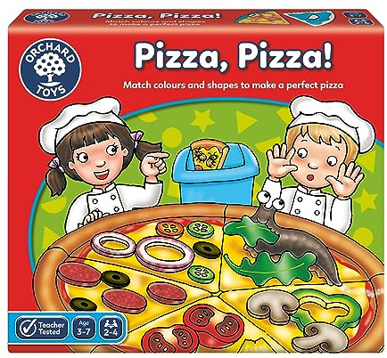 Orchard Toys Pizza, Pizza! Game, Educational Board Game for Preschoolers and Children Age 3+, Shape and Colour Game, Educational Game Toy