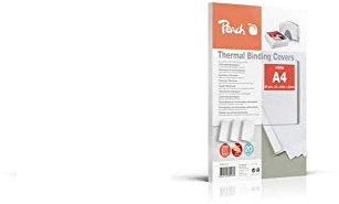Peach PBT301-01 Thermobindemappe für 15 Blätter, A4, 80g/M2, 20 Stück, Weiß