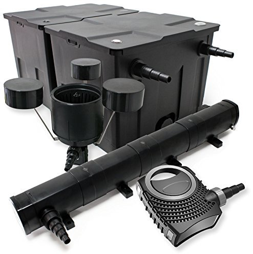 Set: Bio dammfilter 60 000 l 72 W UVC dammklarare 80 W dammpump Skimmer