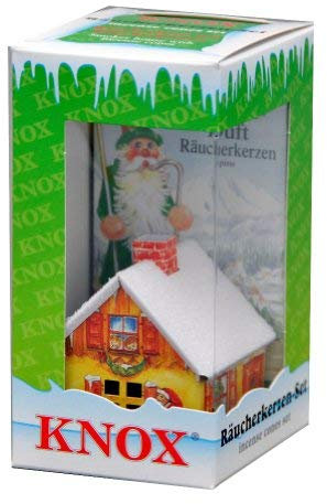 KNOX Räucher-Set Haus - 5,5 cm mit Tanne Räucherkerzen