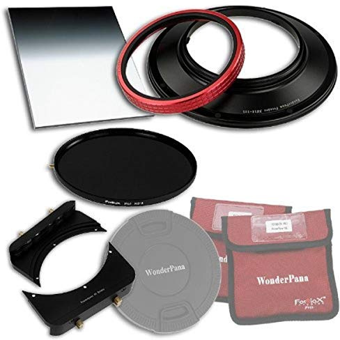 WonderPana 66 FreeArc ND 0.9SE Kit Essentiel - Rotatif Porte-filtre, Bouchon d’Objectif, et Filtres Fotodiox Pro 6.6x8.5 0.9 (2-stop) Soft Edge Grad ND et 145mm ND16 (4-Stop) pour l’objectif Nikon 14mm AF Nikkor f/2.8D