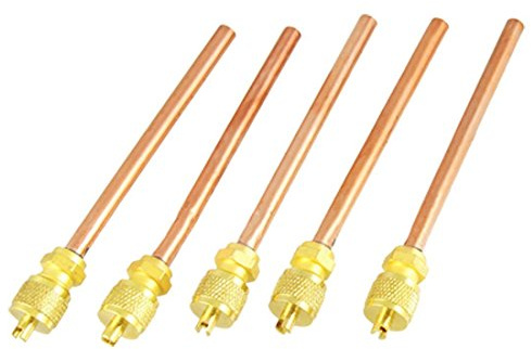 GBSTORE 5 Pcs Air Conditioner Spare Part 6mm Copper Tube OD Filling Access Valve Monodirectional CT-340