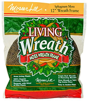 Mosser Lee KEW12B Sphagnum Moss Living Wreath, 12 in, Model:KEW128