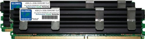 GLOBAL MEMORY 4GB (2 x 2GB) DDR2 667MHz PC2-5300 240-PIN ECC Fully BUFFERED (FBDIMM) Memoria RAM Kit para Mac Pro (ORIGINAL/2006)