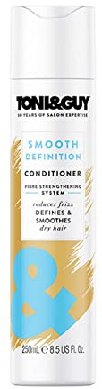 Toni&Guy Smooth Definition Conditioner I Pflege-Spülung für trockenes Haar I Haar-Spülung gegen strapaziertes & krauses Haar I Haar-Kur gegen Frizz I Sofortige Wirkung I 250 ml