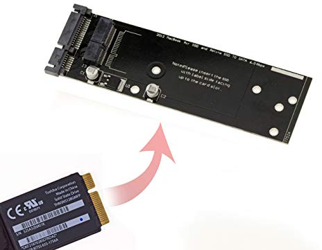 KALEA-INFORMATIQUE SATA-Adapter für SSD MAC AIR PRO Retina 2012 8+18 PINS - PA5025G A1398 MC975 MC976 MD224 MD223 MD231 MD232 A1425 A1466 A1465 - Jahr 2012.