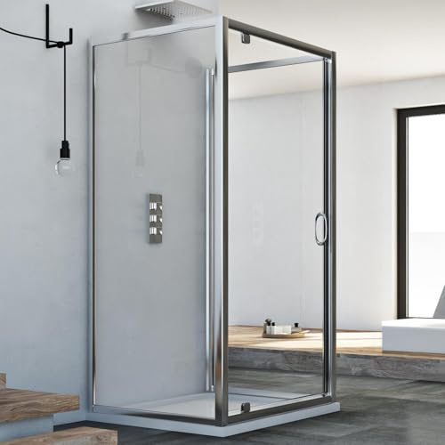 Cabine douche avec 3 côtés 90x90x90 AP. 90 CM H185 trasparent modèle Sintesi Trio avec 1 portillon