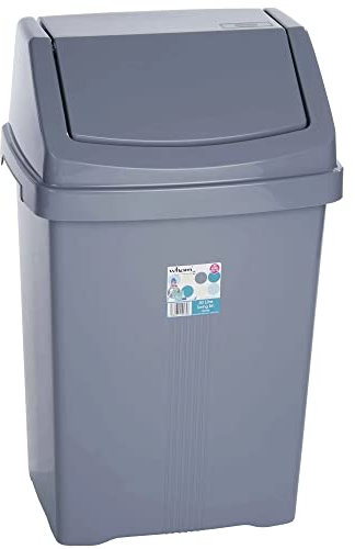 Wham Casa 50L Swing Bin (Silver 2)