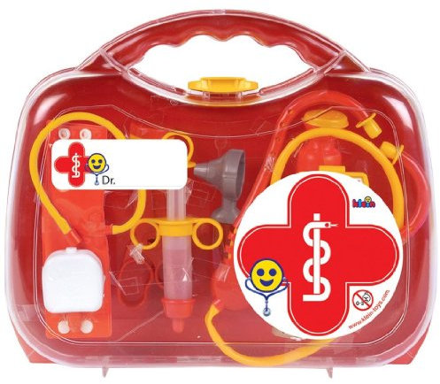 Theo Klein 4632 Doktorkoffer, groß und transparent I Stabiler Arztkoffer mit viel Zubehör I Inkl. Stethoskop, Thermometer, u.v.m. I Spielzeug für Kinder ab 3 Jahren