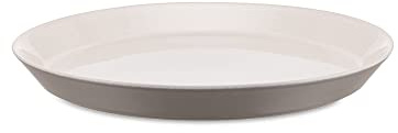 Alessi - DC03/1 LG - Tonale piatto piano in ceramica stoneware, Light Grey - set da 4