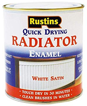 Rustins Quick Dry Radiator Enamel Satin White 250ml