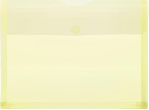 FolderSys 10 x Dokumentenmappe A4 PP Dehnfalte Klettverschluss gelb transparent