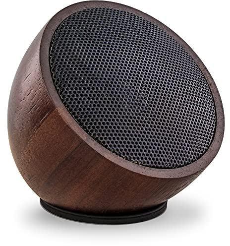 InLine 55380H woodwoom, Mini Bluetooth Walnuss-Holz Lautsprecher, 52mm, braun