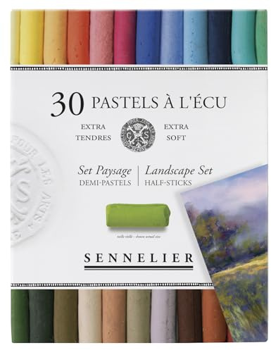 Savoir-Faire Sennelier Soft Pastels Half Stick Set, 30 Stück, Querformat