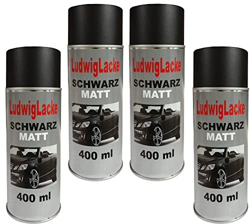 Standardspray 4 Lackspray Schwarz matt 400 ml je Spraydose