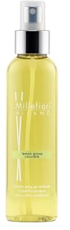 Millefiori Citrongräs lyxig rumsspray naturlig 150 ml, plast, gul, 4,2 x 3,4 x 16,7 cm