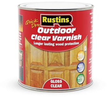 Rustins EAVG1000 Quick Dry Outdoor Clear Varnish 1L, Gloss