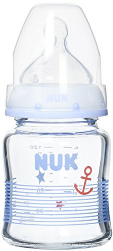 NUK First Choice 120 ml Glas-Flasche mit Silikonventilsauger Gr.1