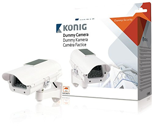 König SAS-DUMMYCAM70 Caméra factice extérieure avec Panneau Solaire