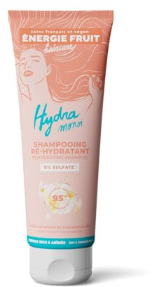 ENERGIE FRUIT | Shampoing sans Sulfate | Monoï & Macadamia BIO | Cheveux Secs Abimés | Vegan | 250 ml