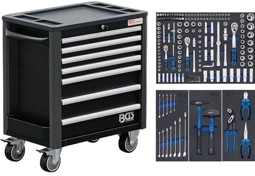 BGS 4140 | Werkstattwagen | 7 Schubladen | extra geringe Bauhöhe | mit 209 Werkzeugen