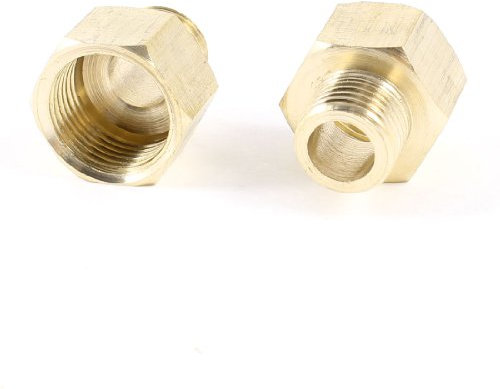 Aexit 2 Pcs 1/4PT x 3/8PT Male to Female Thread Hex Bushing Pipe Fittings Adapter (9f50a9c3db225540239c6a0d6d6dec49)