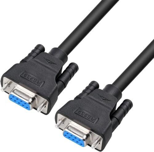 DTech 1,5 m DB9 auf DB9 RS232 Serielles Kabel Buchse auf Buchse Verlängerung Null Modem kabel Einfaches TX RX Crossover Kabel für die Daten kommunikation