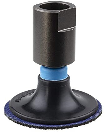 wolfcraft Lot plateau de ponçage pour meuleuse d'angle, 4 pièces I 5607000 I Plateau de ponçage Ø 50 mm avec trois disques abrasifs, grain 40, 80, 120