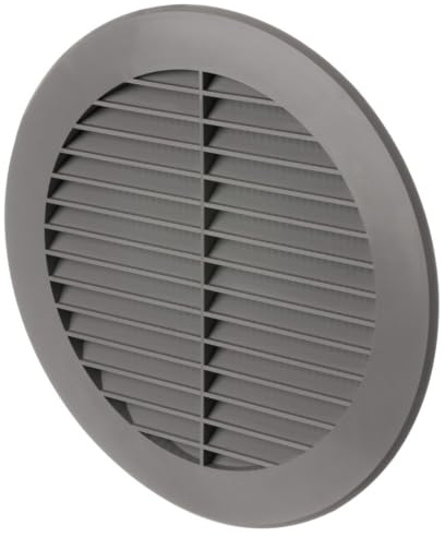 Ø 150mm Redonda Rejilla de Ventilación - Plástico, Gris