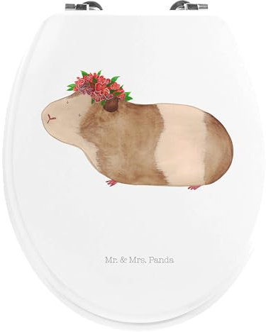 Mr. & Mrs. Panda Motiv WC Sitz Meerschweinchen Weisheit - Geschenk, Klodeckel, Gute Laune, Wunderland, Tiermotive, Toilettendeckel, Toilette,