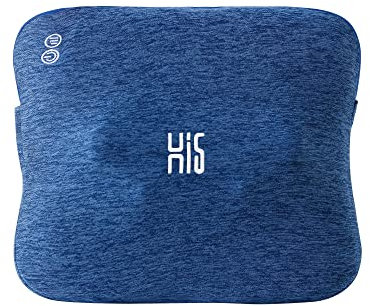 Hi5 Bravo Shiatsu-Massagekissen mit Wärmefunktion Abschaltautomatik Waschbarer Bezug für Schultern Nacken Rücken und Beine-Dunkelblau