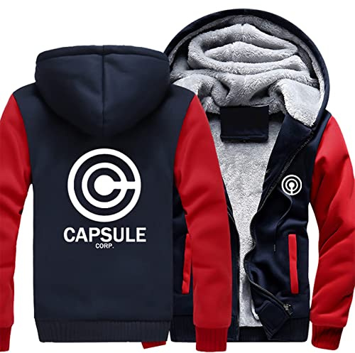 Vêtements à capuche en polaire pour hommes Cap-sule Imprimés Sweat à capuche Pull épais Manteaux Vestes de doublure moelleuses Casual Workout Outerwear Adultes Jumper Tops Sportswear,A-Aldult M