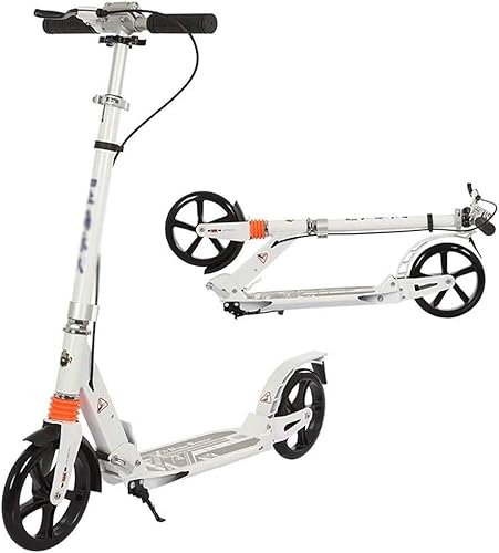 Mobilitätsroller, Schwarzer Großrad-Roller, Jugend-Erwachsenen-Roller, Doppelbremse, doppelte Stoßdämpfung, Faltbarer Pendler-Roller, Last 150 kg (Nicht elektrisch)