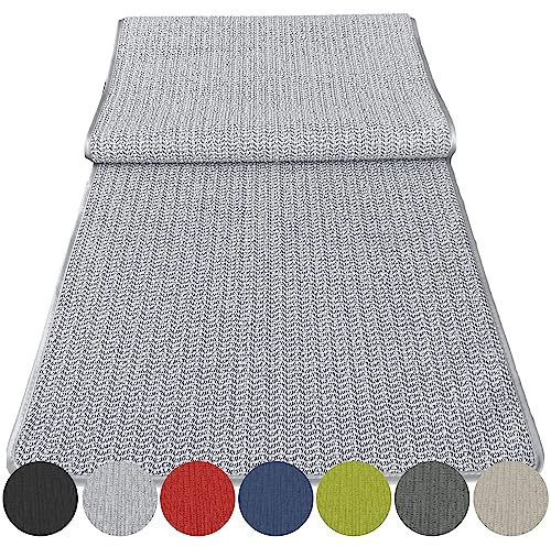 Outdoor Tischläufer Schaum 40x140cm Schaumtischdecke abwischbar Garten Tischtuch wasserfest Tischdecke Tischband wasserabweisend (Hellgrau)