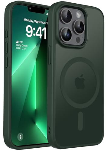 CACOE für iPhone 13 Pro Max Hülle mit Militärschutz für MagSafe Handyhülle | für iPhone 13 Pro Max Case,Transluzente Matte,37×N52 Magnete,12 Fuß Fallschutz,2400 GS Magnetkraft,Erhöhter Kameraschutz