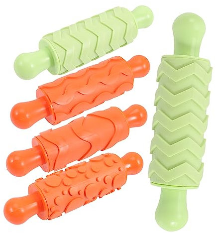 UPKOCH 5pezzi Rullo Per Impasto Mattarello Per Pizza e Gnocchi Strumento Da Cucina Per Dolci e Pasta Fatta in Casa Adatto Per Uso Domestico e Ragazzo Ragazza