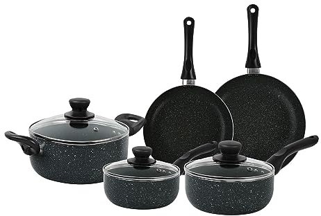 Velker - batteria da cucina a induzione 8 pezzi - kit pentole a induzione con rivestimento antiaderente adatto a tutti i piani cottura. Set pentole cucina