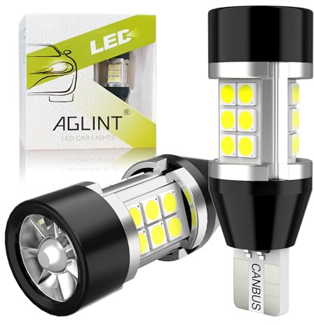 AGLINT T15 W16W LED Bombilla CANBUS Alta Potencia 4000LM 912 921 para Coche Copia de Seguridad Luz Marcha Atrás Diurnas Trasera Luces 12V 6500K Blanco 2Pcs