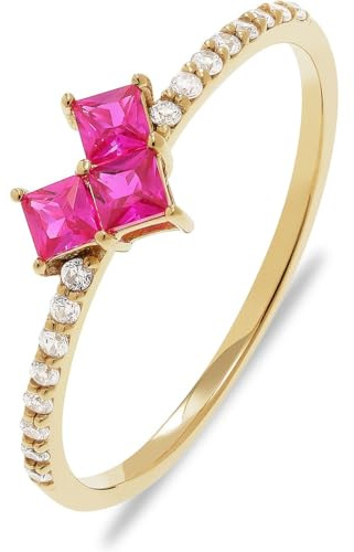 CHRIST Damen-Ring 925er Silber, recycelt Zirkonia