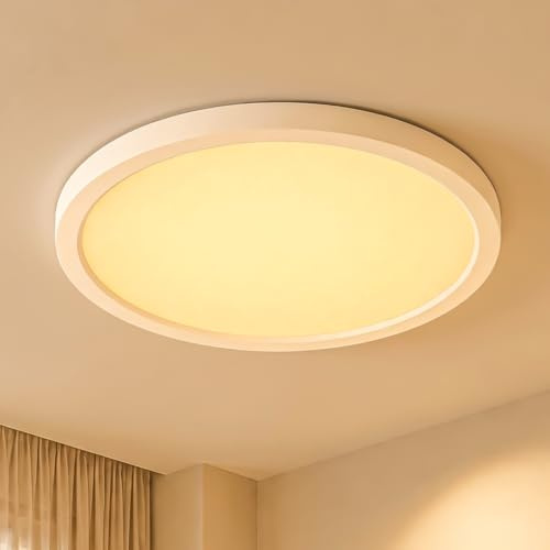 LQWELL LED Deckenleuchte Ultra Dünn Weiß 30cm 23W 3000K