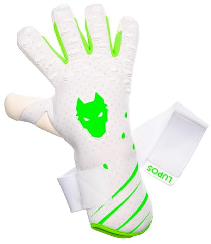 Lupos PHANTOM Guanti da portiere per adulti or bambini, taglio hybrid, 4 3 mm, Contact Latex Palm, dorso in Airprene (9)