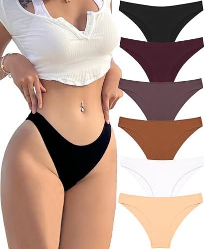 ALL OF ME 6 Pacchetti di Mutande Donna Cotone Intimo Set Mutandine Cotone Scivola Multipack Hipster Traspirante S-XL