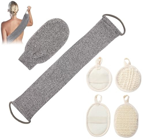 CLDURHGE Rückenbürste für Körperpeeling, Multifunktionales Rückenbürsten-Set - Rückenschrubber, Exfoliating Gloves & mehr - Ideal für die tägliche Körperpflege und Exfoliation
