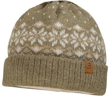 maximo MINI-Mütze, Umschlag Norwegerjacquard, Futter Made in Germany