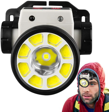 Torcia frontale ricaricabile, torcia frontale ricaricabile - faro magnetico a fascio largo | Torcia a LED con sensore di movimento, torcia magnetica ricaricabile a LED per campeggio