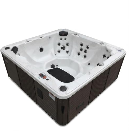 CANADIAN SPA CO. Victoria AI Hot Tub Outdoor Winterfest, 7 Personen Hot Tub mit LED Beleuchtung, Lautsprecher, Aromatherapie und Isolierabdeckung