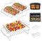 YYTECH Heißluftfritteuse Grillrost für Ninja AF300EU AF400EU-Serie, 2 Stück Luftfritteusenständer mit 4 Spießen, Air Fryer Rack Edelstahl Heißluftfritteuse Zubehör Mehrzweck-Luftfritteuse Zubehör