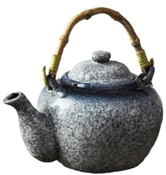 Herbal Tea Pot Stoneware Retro Teapot Household Ceramic Kung Fu Tea Set Single Pot Teapot Tea Brewer Loose Leaf Tea Steeper(A)